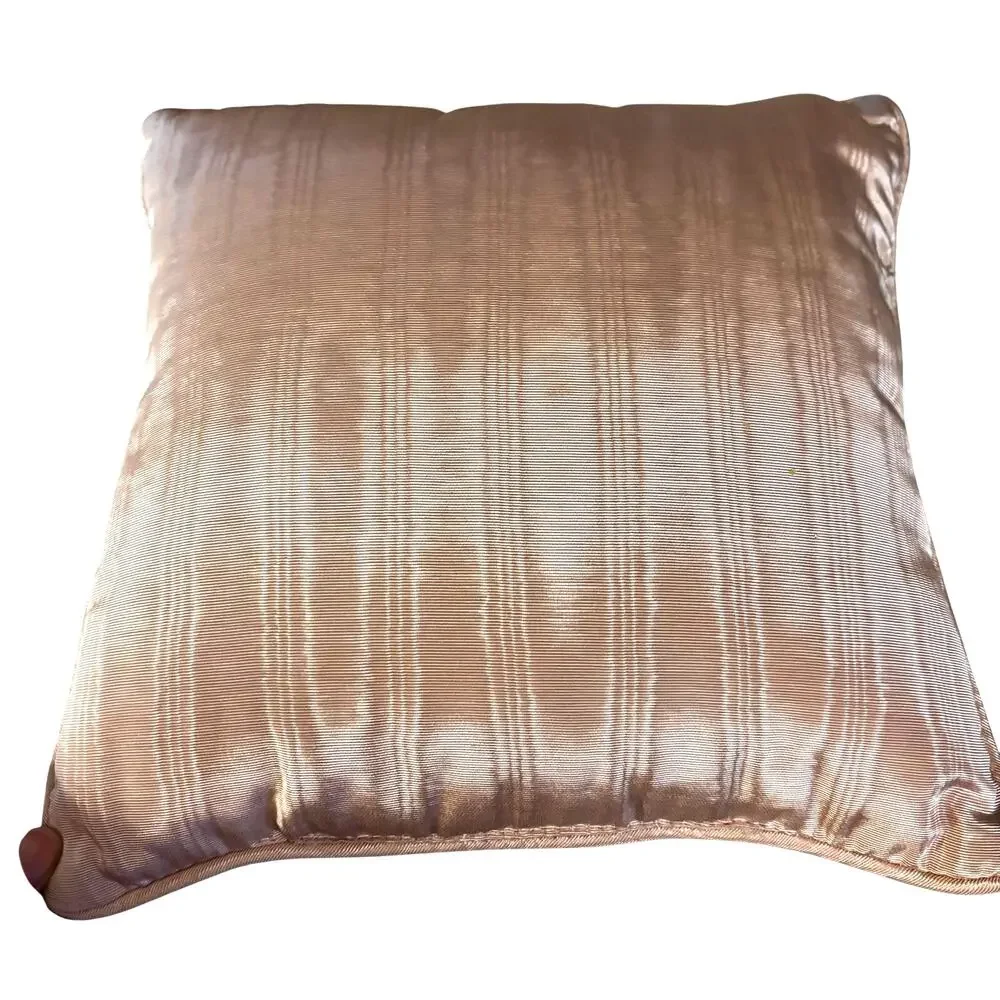 Vintage Tapestry toss pillow raw silk satin textured backing romantic cottage